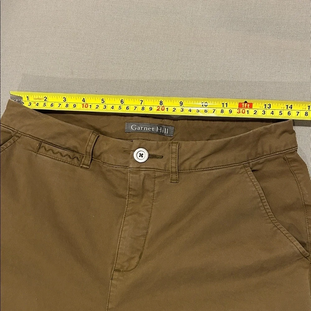 Garnet Hill Organic Cotton High Rise Wide Leg Crop Pants Women's Size 6